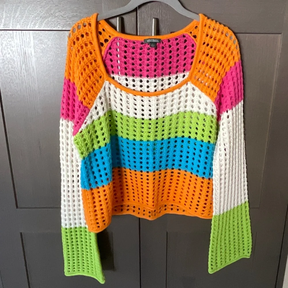 Multi Color Light Knit Top - Picture 1 of 2